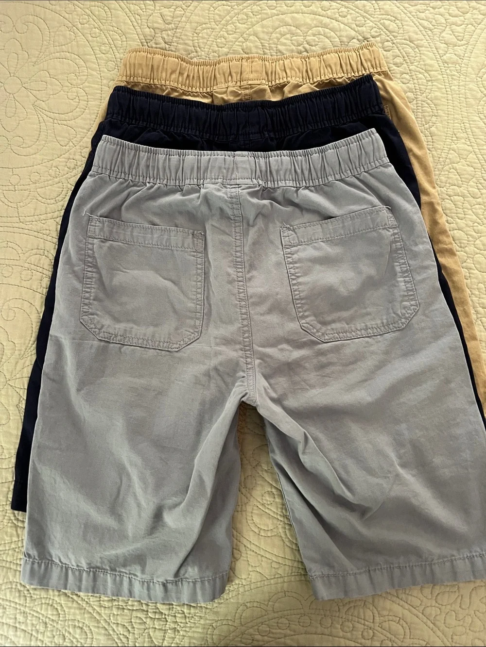 The Children's Place 3-Pack Pull-On Shorts - Tan, Light Blue, Navy